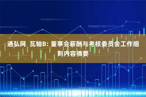 通弘网  瓦轴B: 董事会薪酬与考核委员会工作细则内容摘要